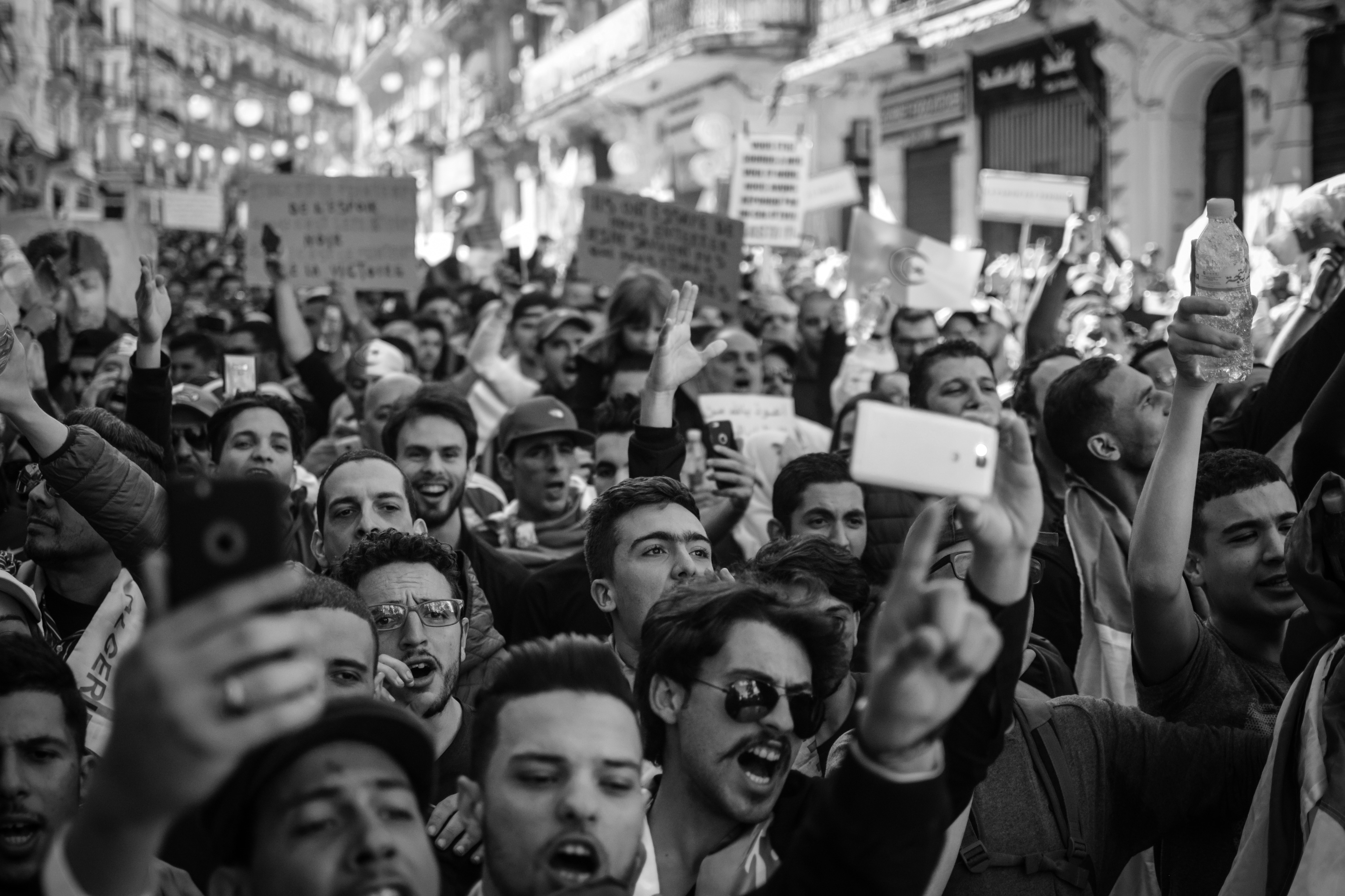 Crowd Of People Black And White Photo Ecija